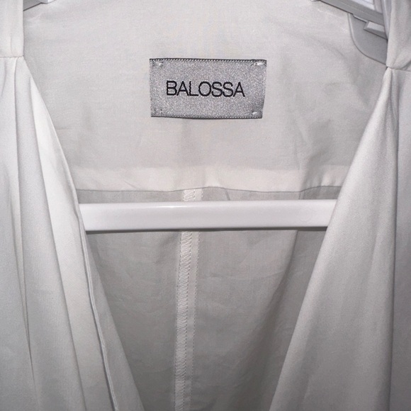 BALOSSA white quiet luxury cotton blouse - Picture 2 of 9